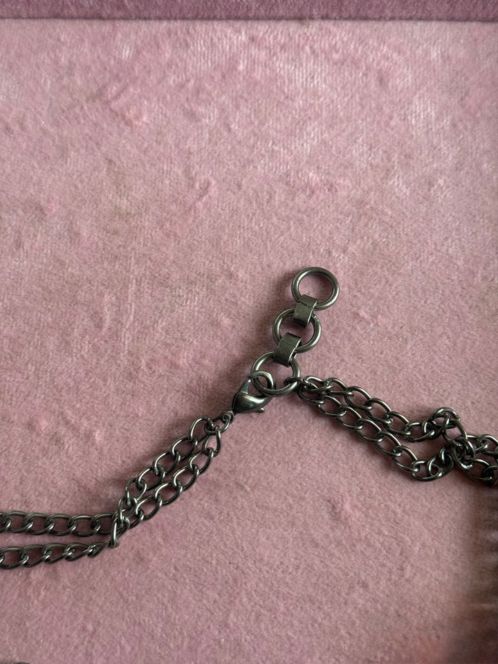 Handmade Raw Amazonite Rhodium Plated Necklace | Adjustable Lobster Claw Brass Statement Jewelry