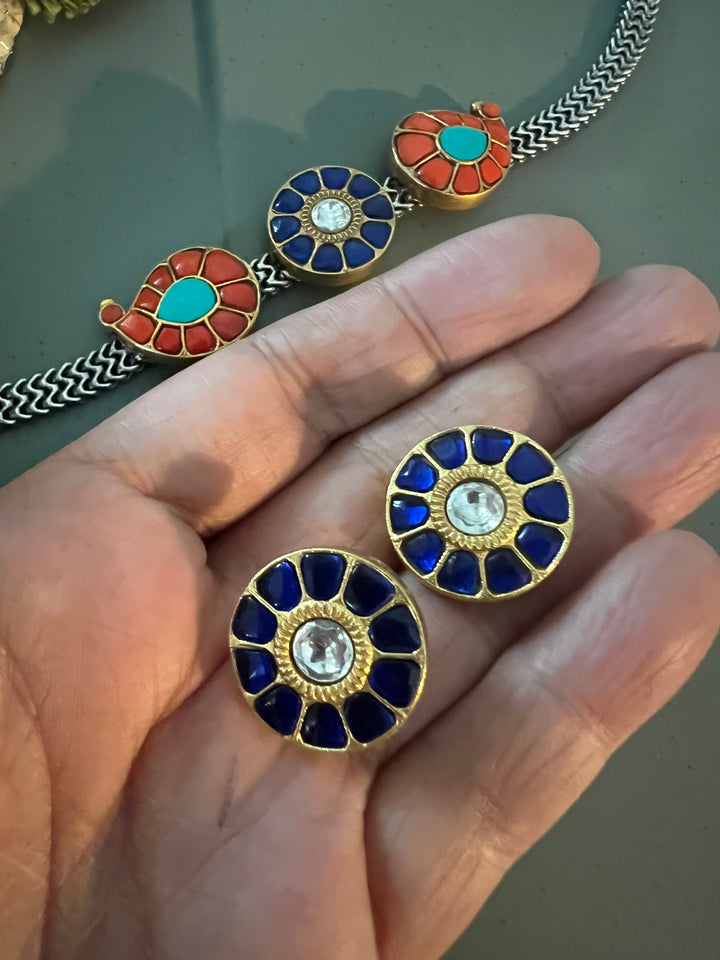 Light and Elegant 925 Silver Kundan Choker Necklace Set – Perfect for Destination Weddings