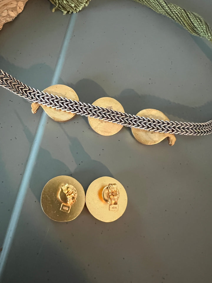 Light and Elegant 925 Silver Kundan Choker Necklace Set – Perfect for Destination Weddings