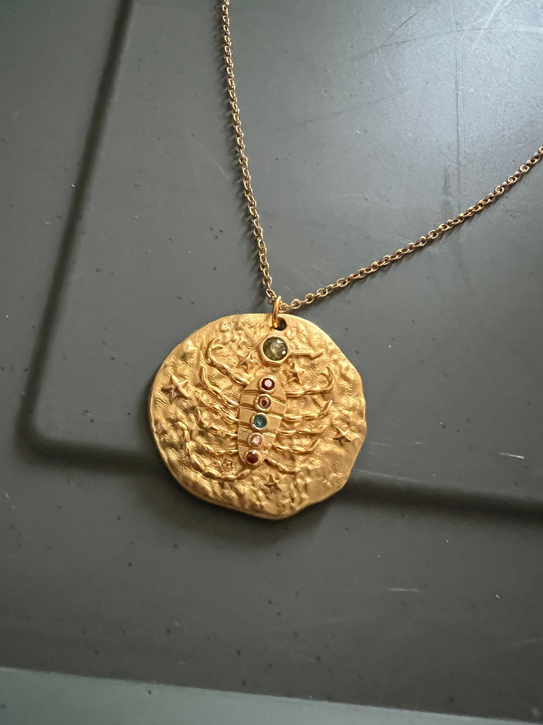 Scorpio Gemstone Zodiac Pendant Necklace – SHIVKA