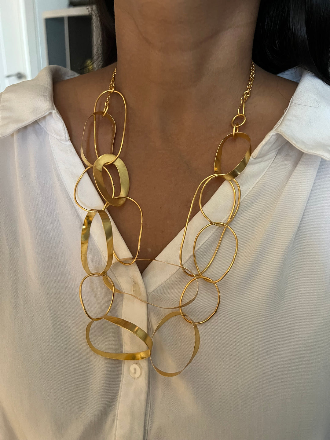 Designer Gold Tone Necklace