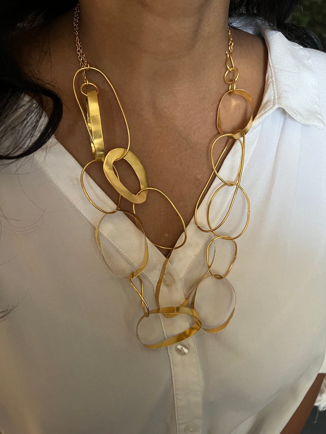 Designer Gold Tone Necklace