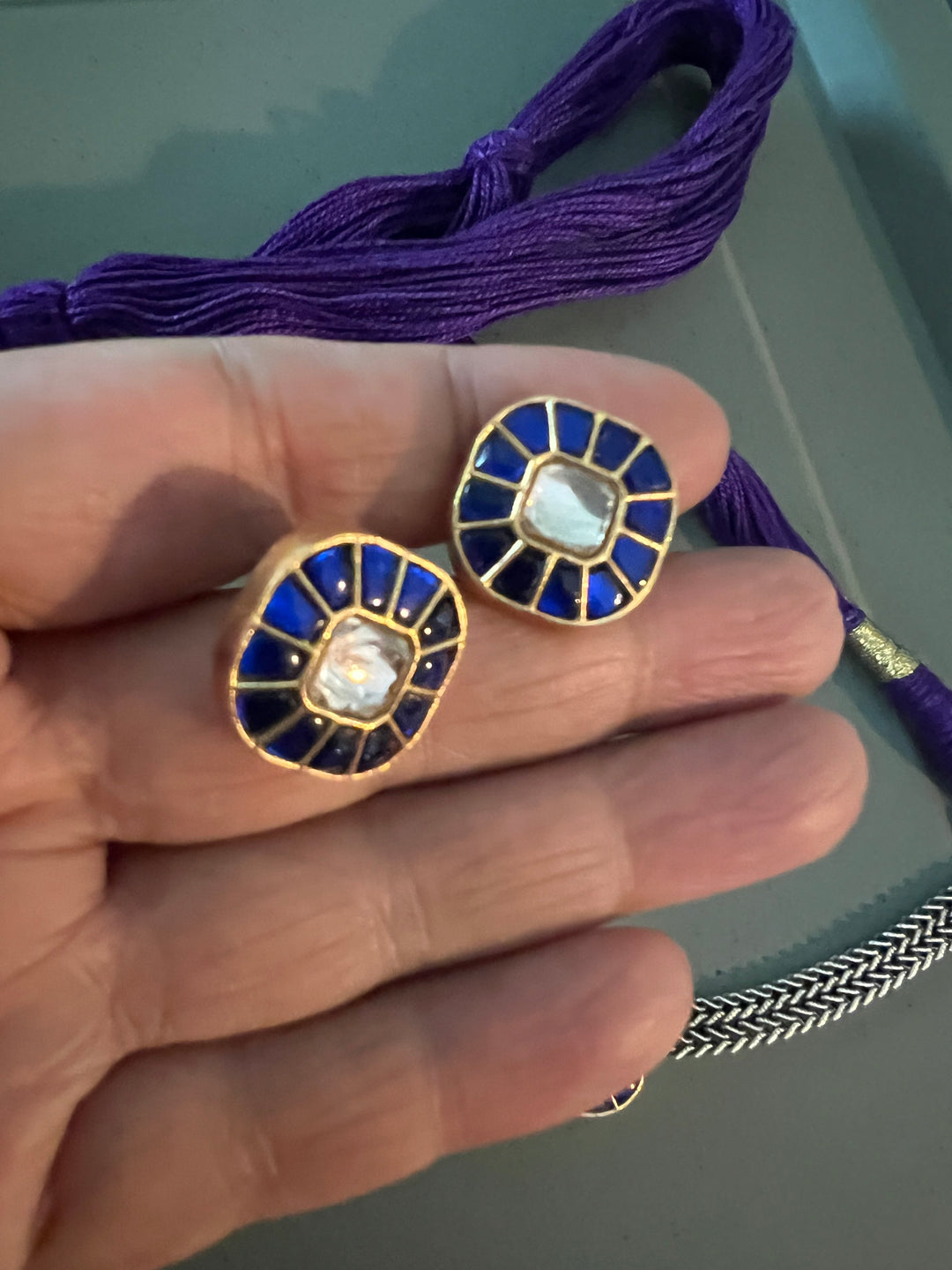 Light and Elegant 925 Silver Kundan Choker Necklace Set – Perfect for Destination Weddings