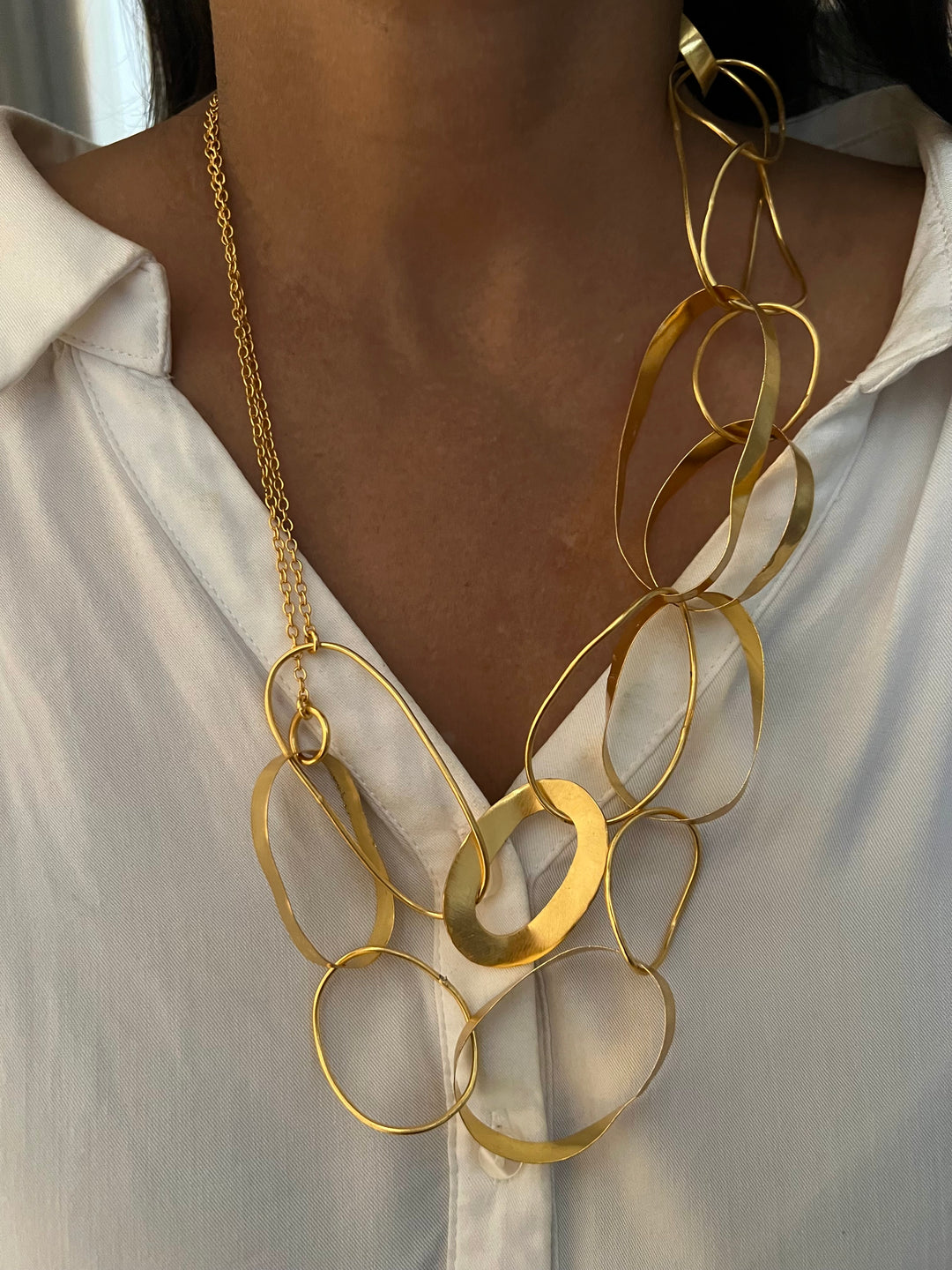 Designer Gold Tone Necklace
