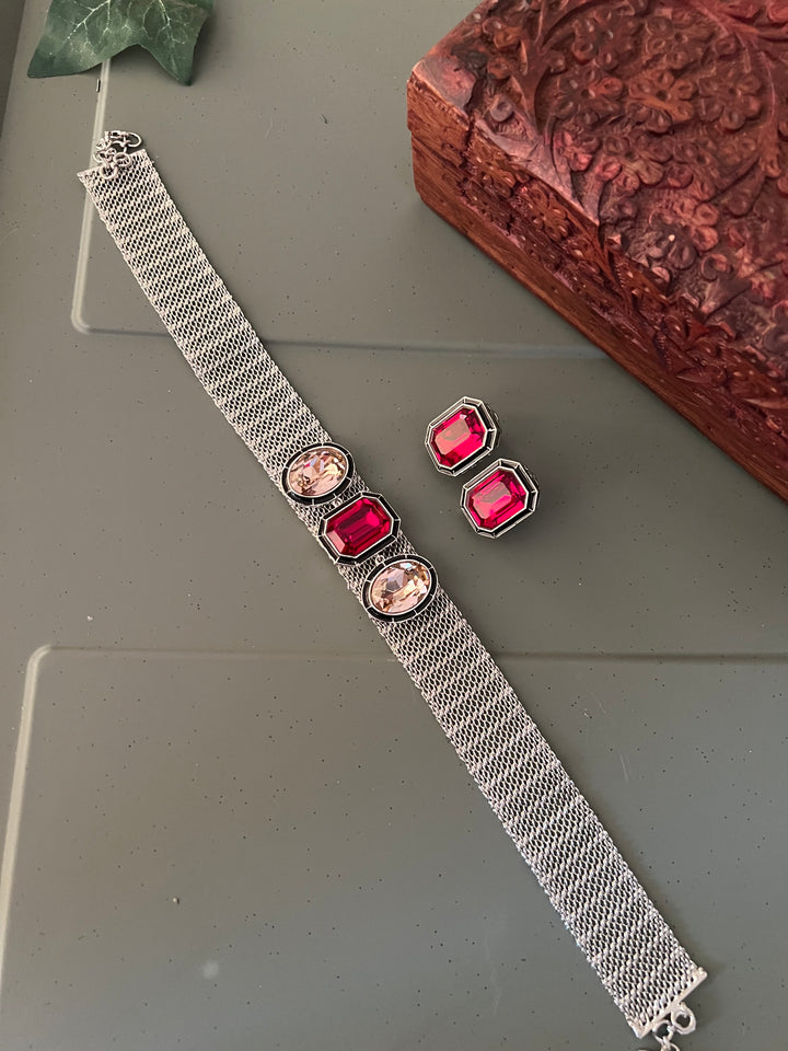 Exquisite Austrian Crystal Necklace Set: Designer Premium Quality