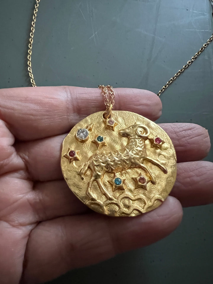 Taurus Zodiac Gemstone Pendant – SHIVKA