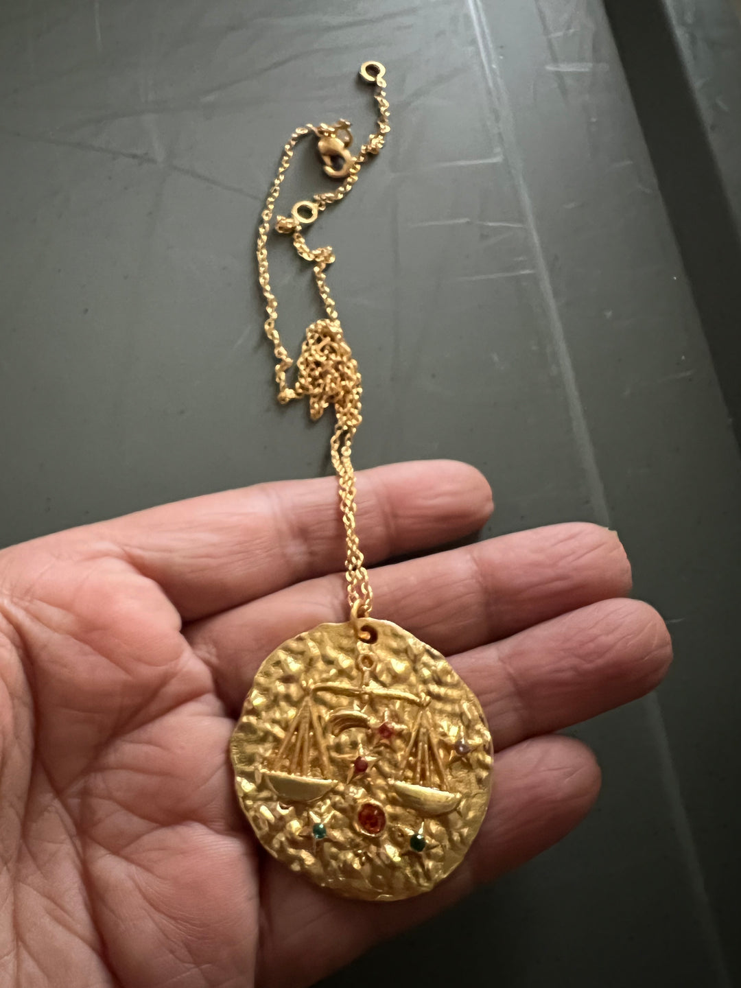 Libra Zodiac Gemstone Pendant – SHIVKA