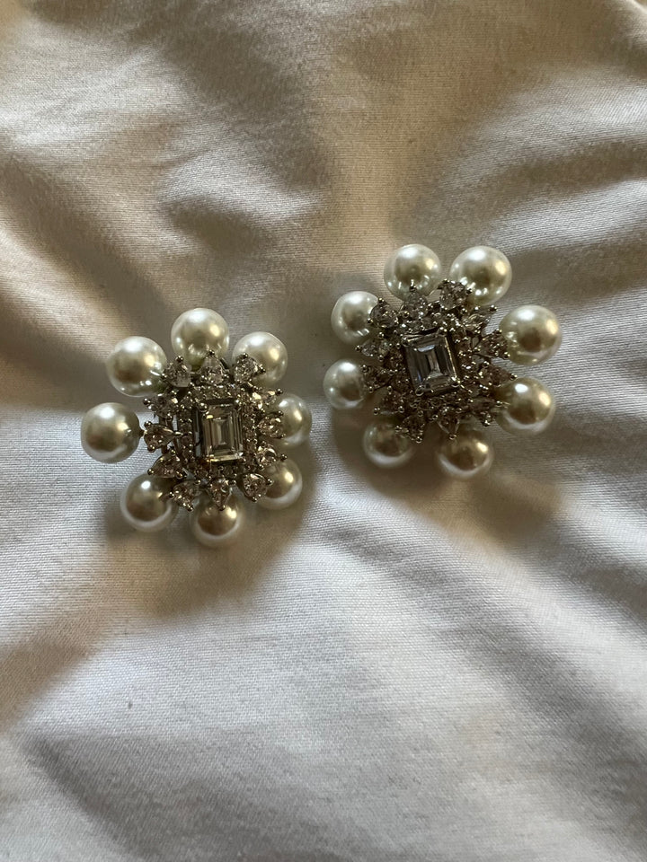 Pearl and CZ Studs - Premium Quality, Exquisite Craftsmanship