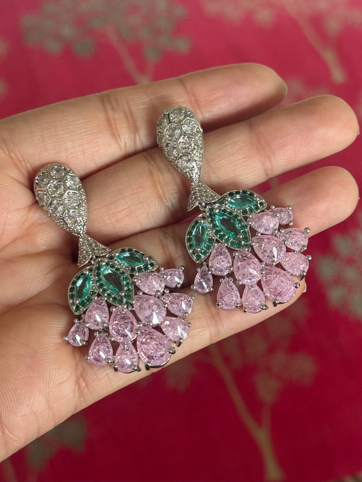 Elegant Designer Earrings | Brass & Stone Embellishments
