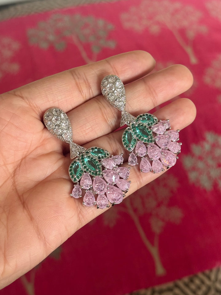 Elegant Designer Earrings | Brass & Stone Embellishments
