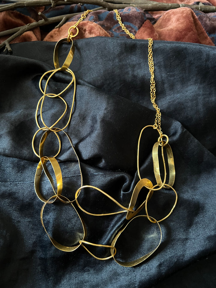 Designer Gold Tone Necklace