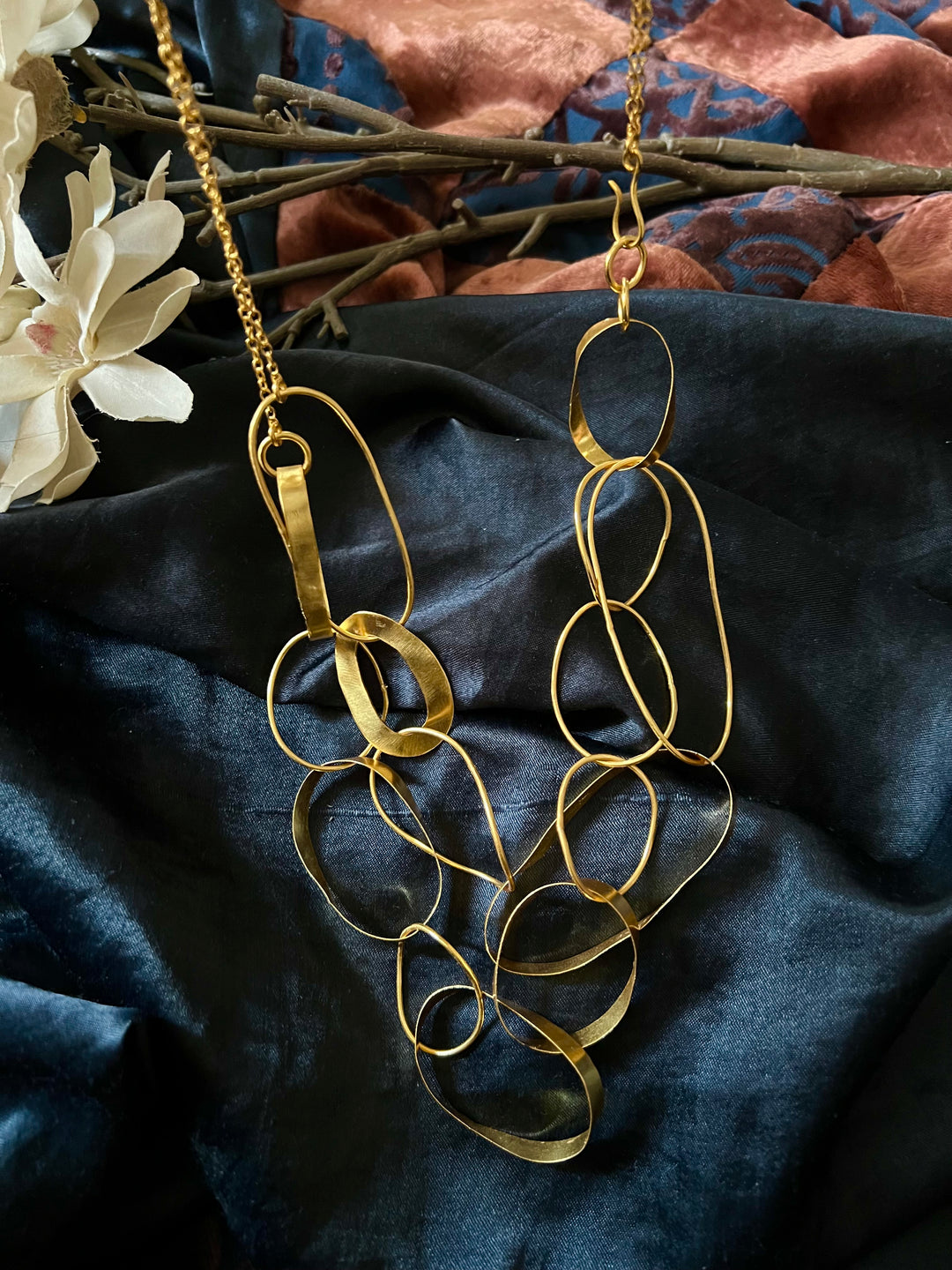 Designer Gold Tone Necklace