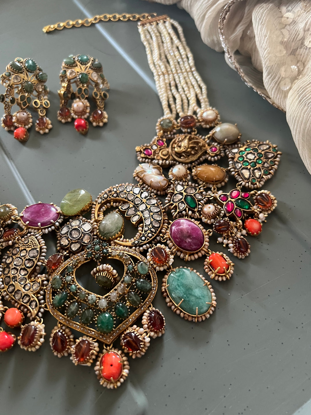 Victorian 925 Silver Necklace Set – Royal One Piece Only