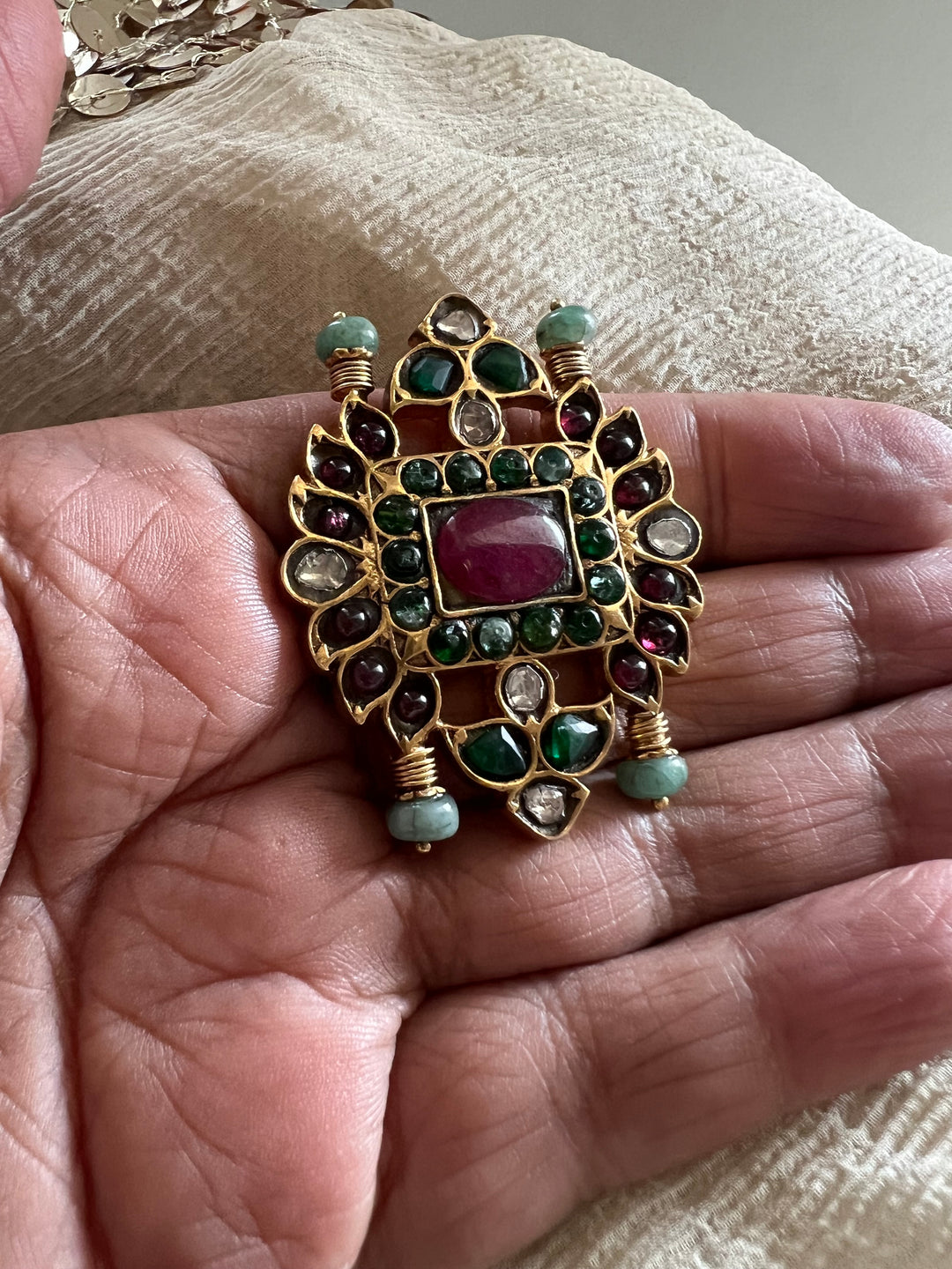 Handmade Victorian 925 Silver Kundan Ring | SHIVKA