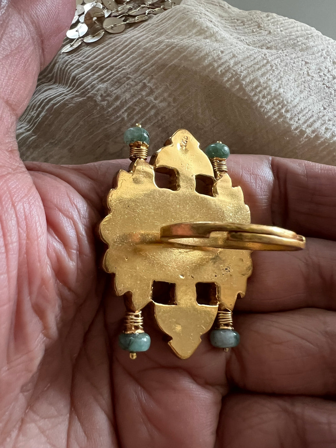 Handmade Victorian 925 Silver Kundan Ring | SHIVKA