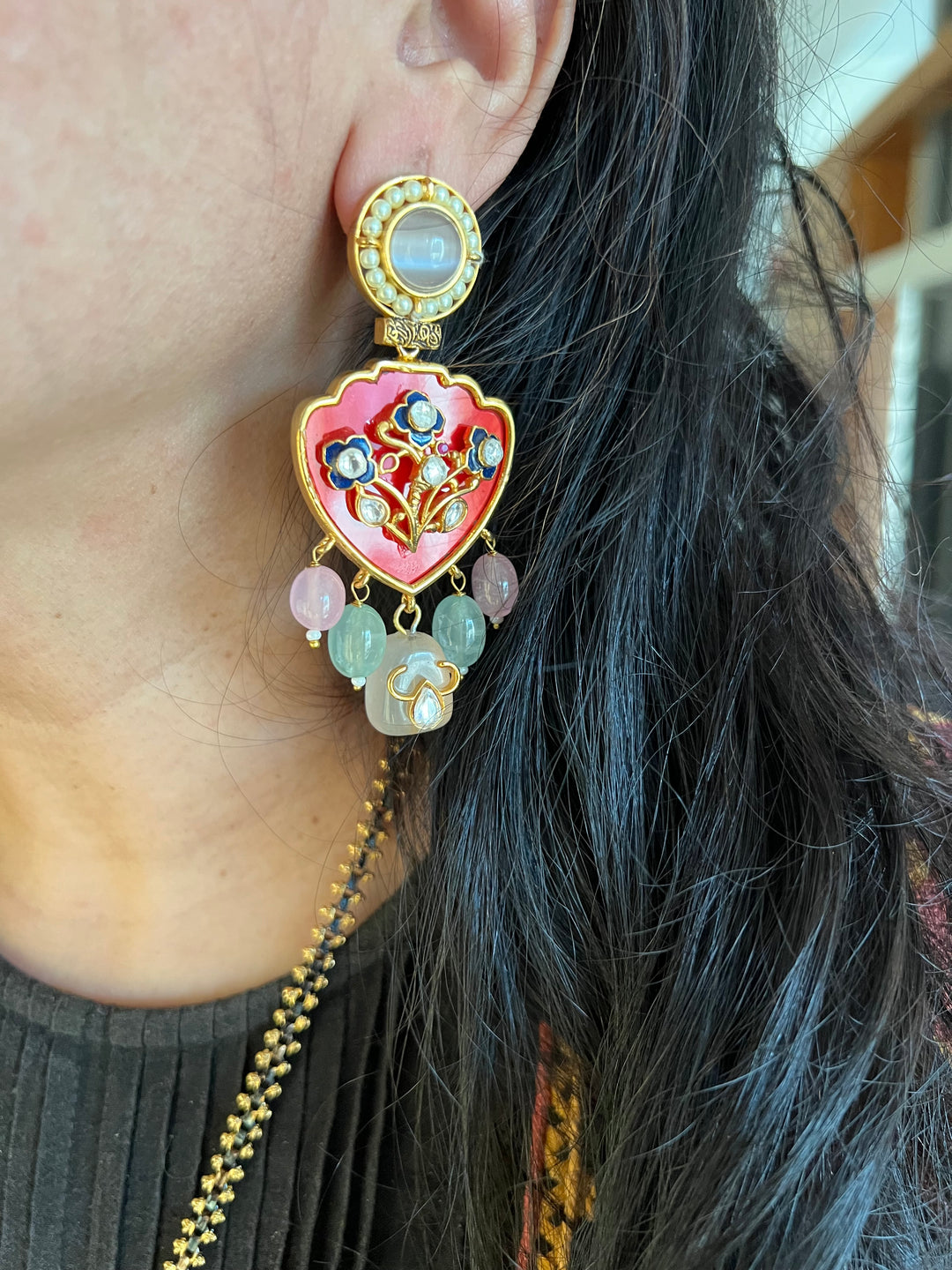 Exquisite Amrapali Fusion Pendant Necklace Set- Elevate Your Elegance