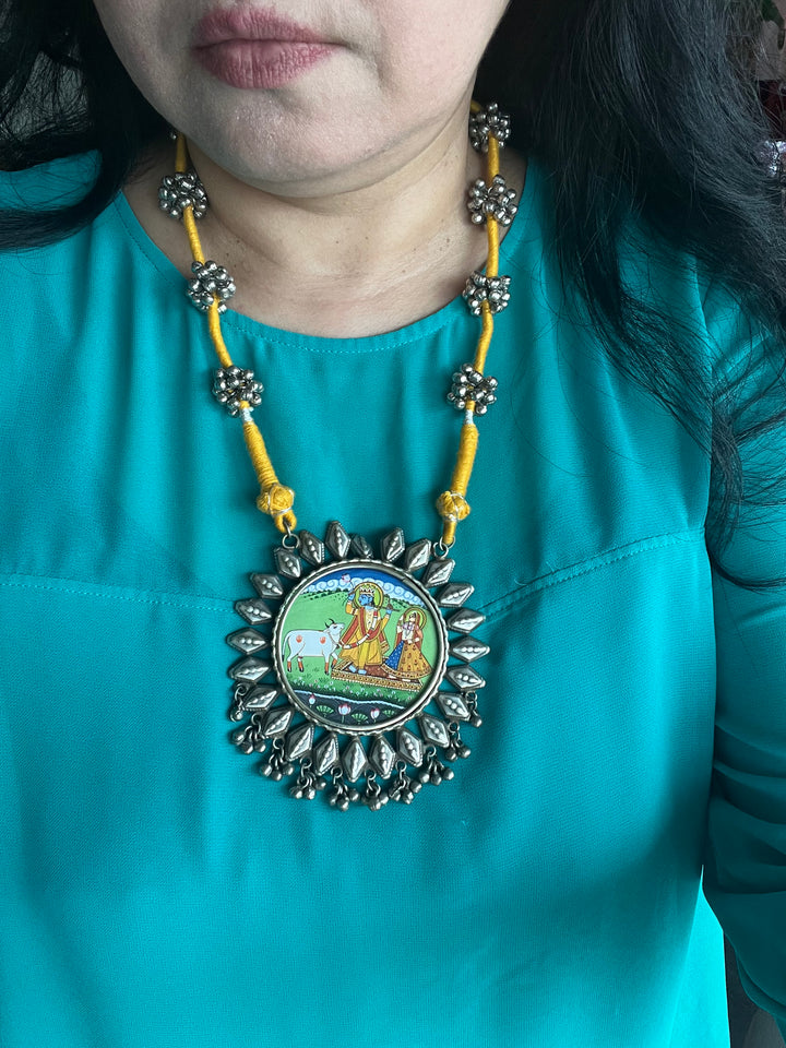 Statement Tribal Handpainted Necklace