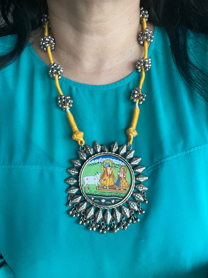 Statement Tribal Handpainted Necklace