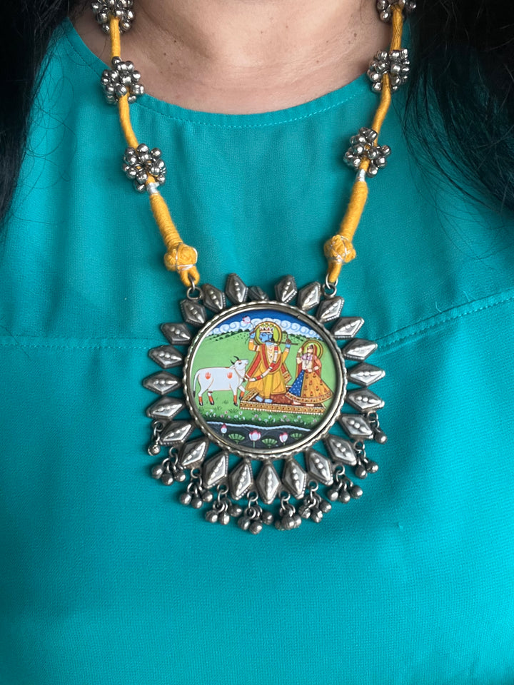 Statement Tribal Handpainted Necklace
