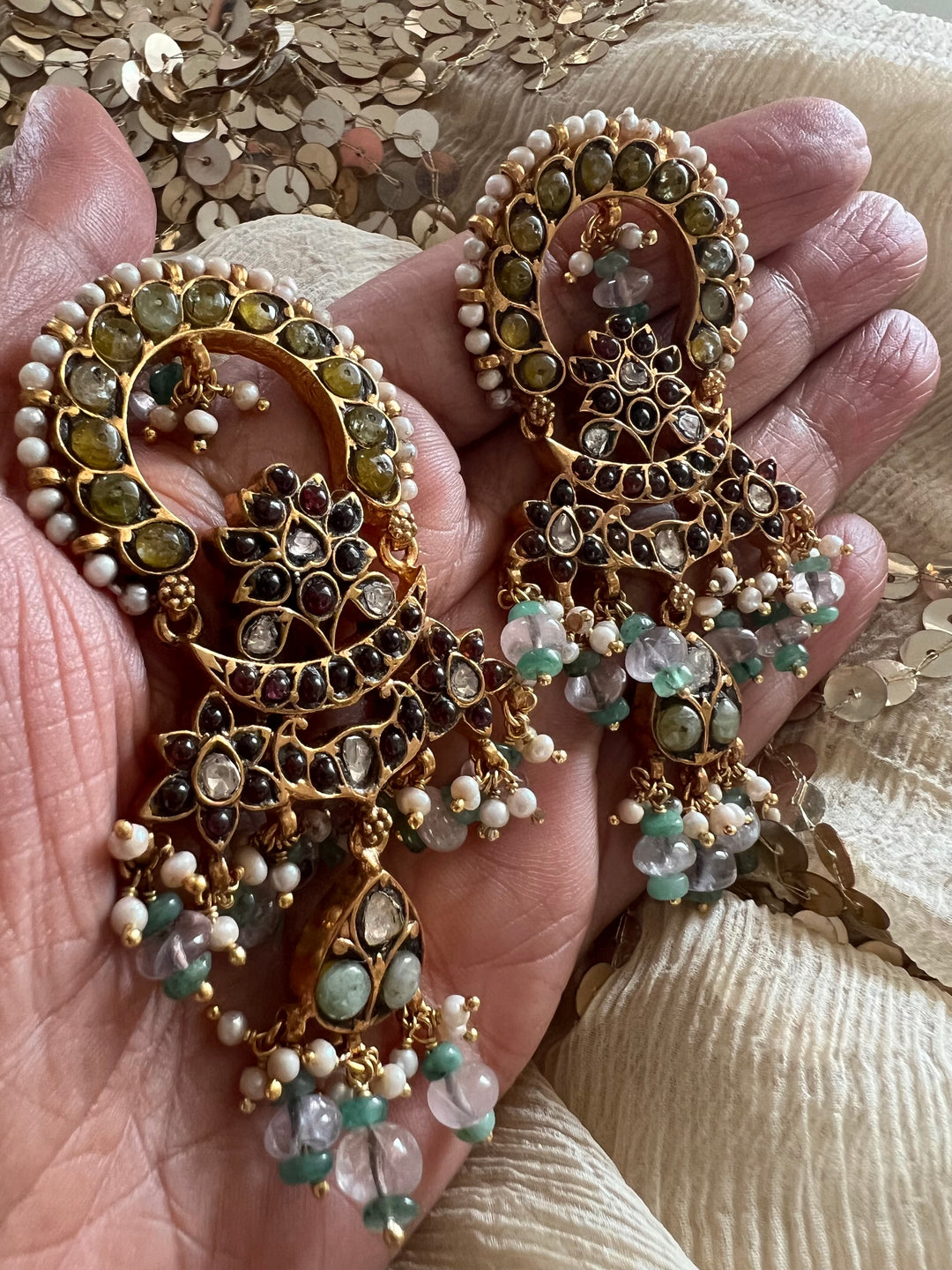 Handmade Vintage Victorian 925 Silver Earrings