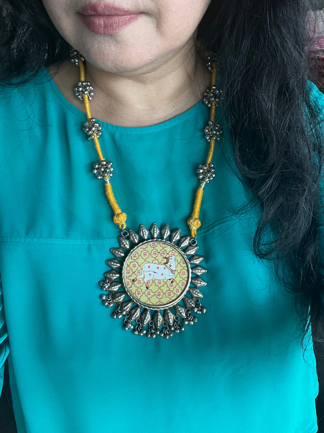 Statement Tribal Handpainted Necklace