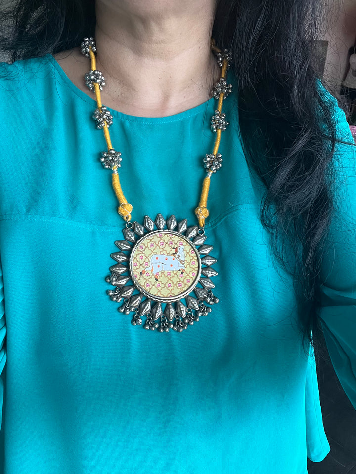 Statement Tribal Handpainted Necklace