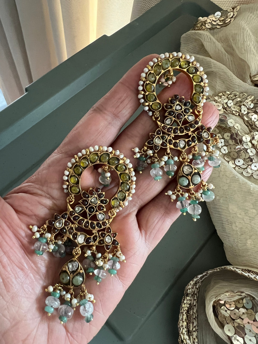 Handmade Vintage Victorian 925 Silver Earrings