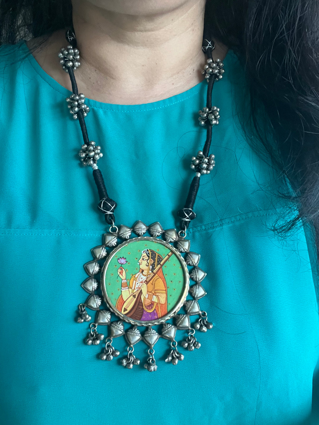 Statement Tribal Handpainted Necklace