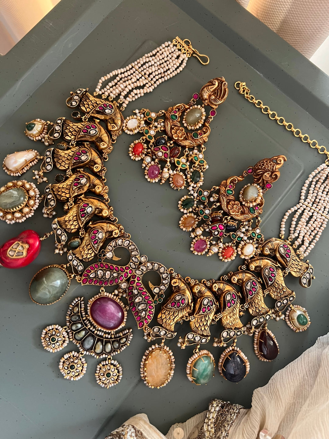 Victorian 925 Silver Necklace Set – Royal One Piece Only