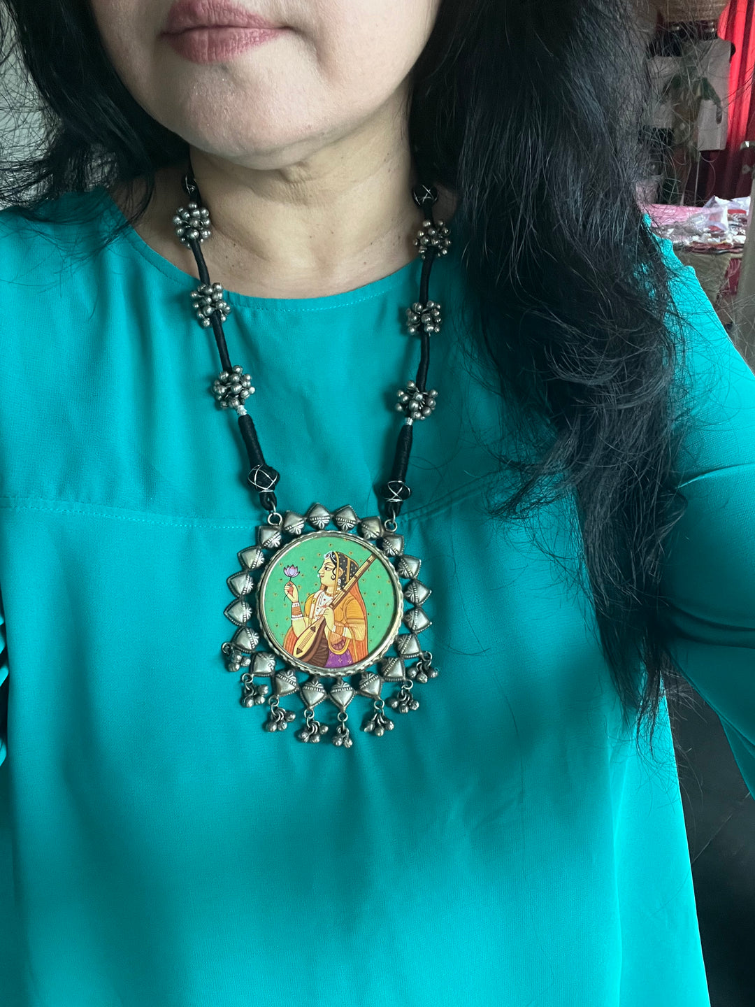 Statement Tribal Handpainted Necklace