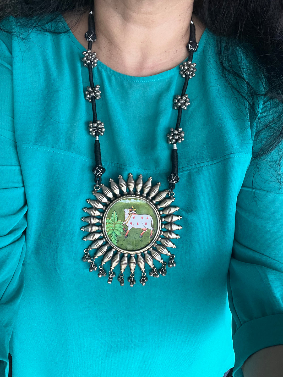 Statement Tribal Handpainted Necklace