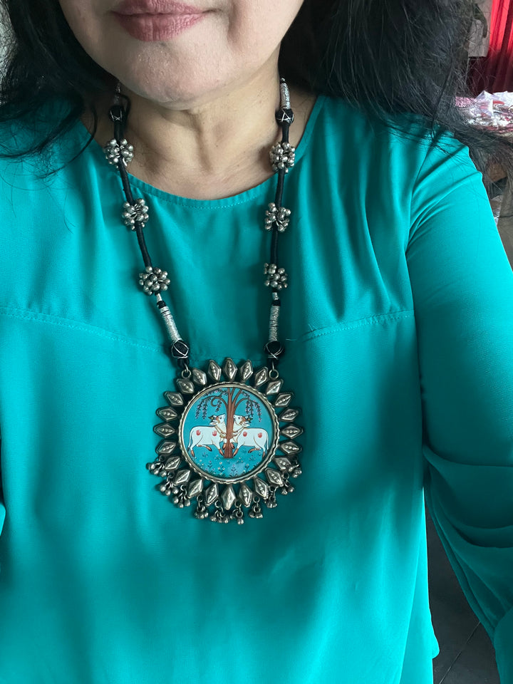 Statement Tribal Handpainted Necklace
