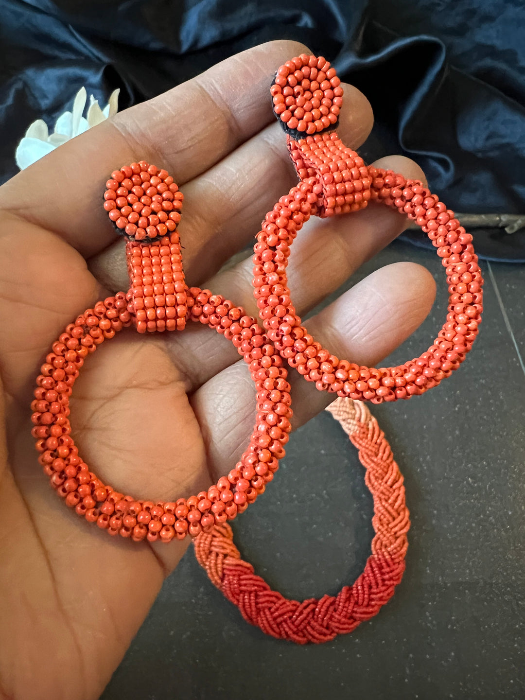 Beaded Necklace with Earrings