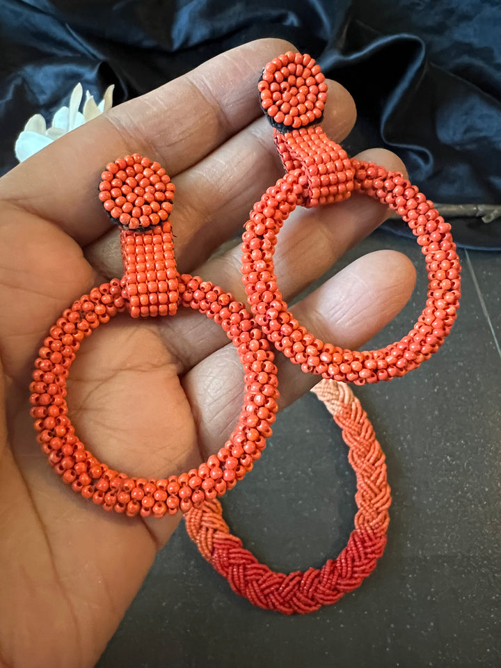 Beaded Necklace with Earrings