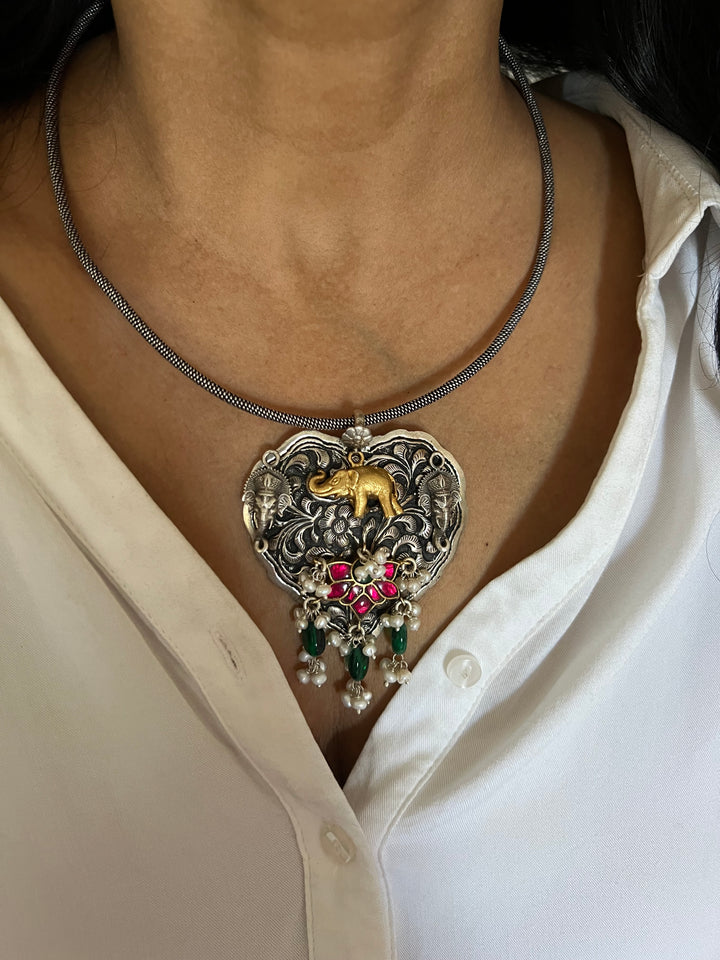 Pure 925 Silver Hasli Necklace