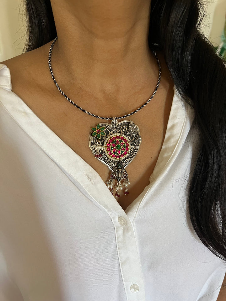 Pure 925 Silver Hasli Necklace