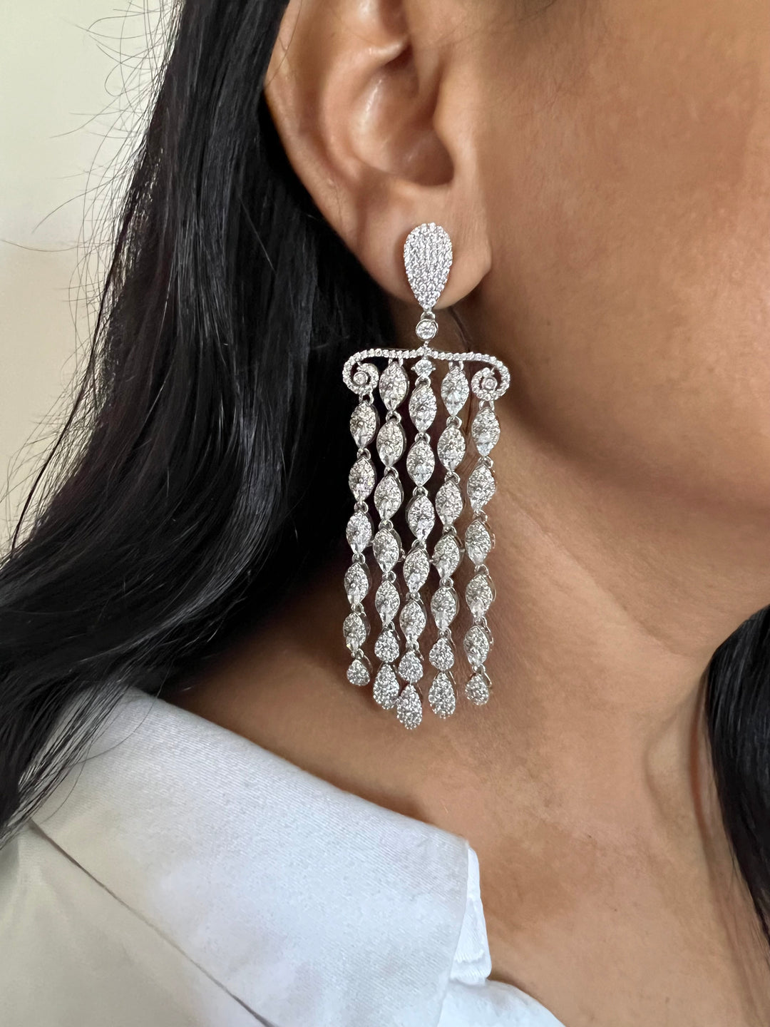 Victorian Faux Diamond Earrings