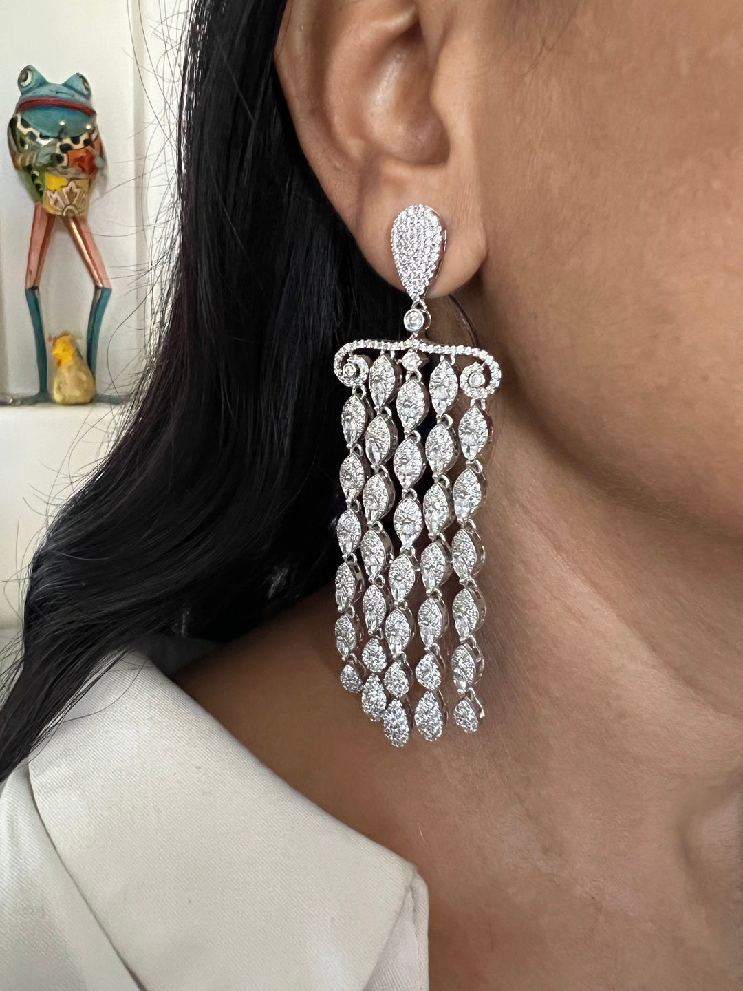 Victorian Faux Diamond Earrings