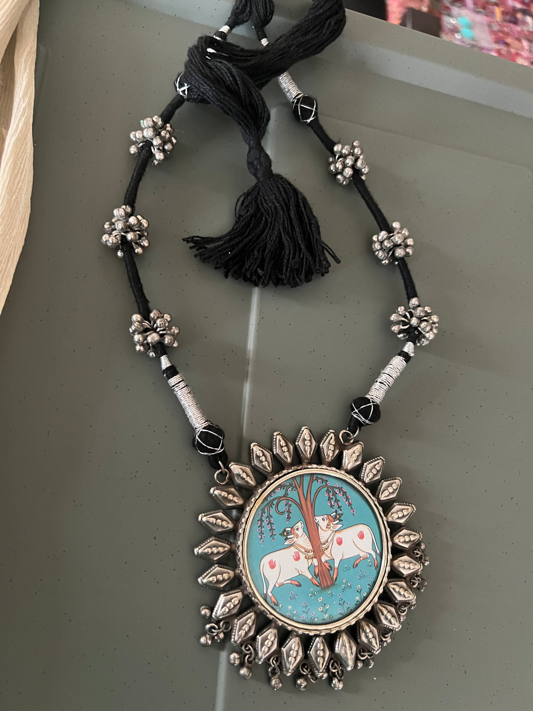 Statement Tribal Handpainted Necklace