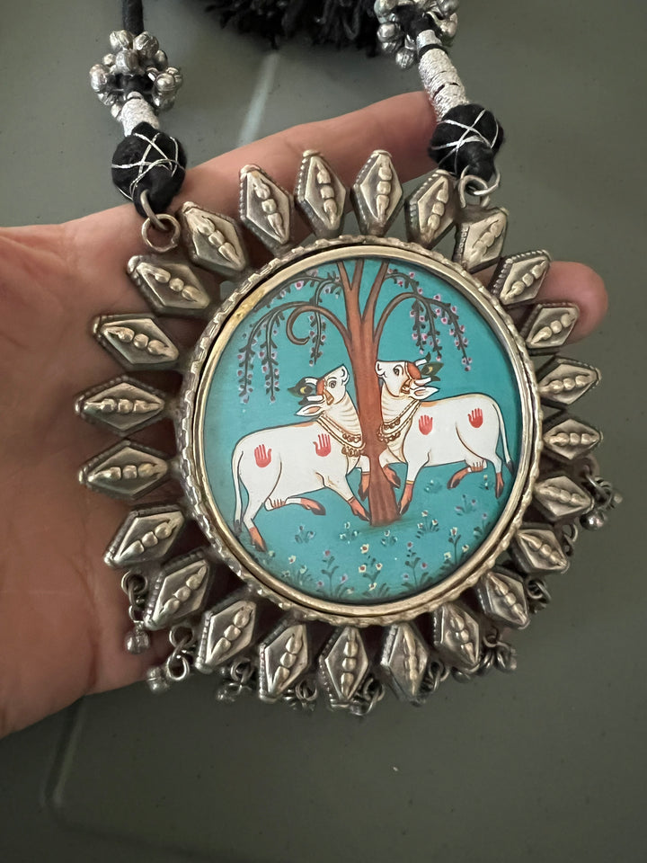 Statement Tribal Handpainted Necklace