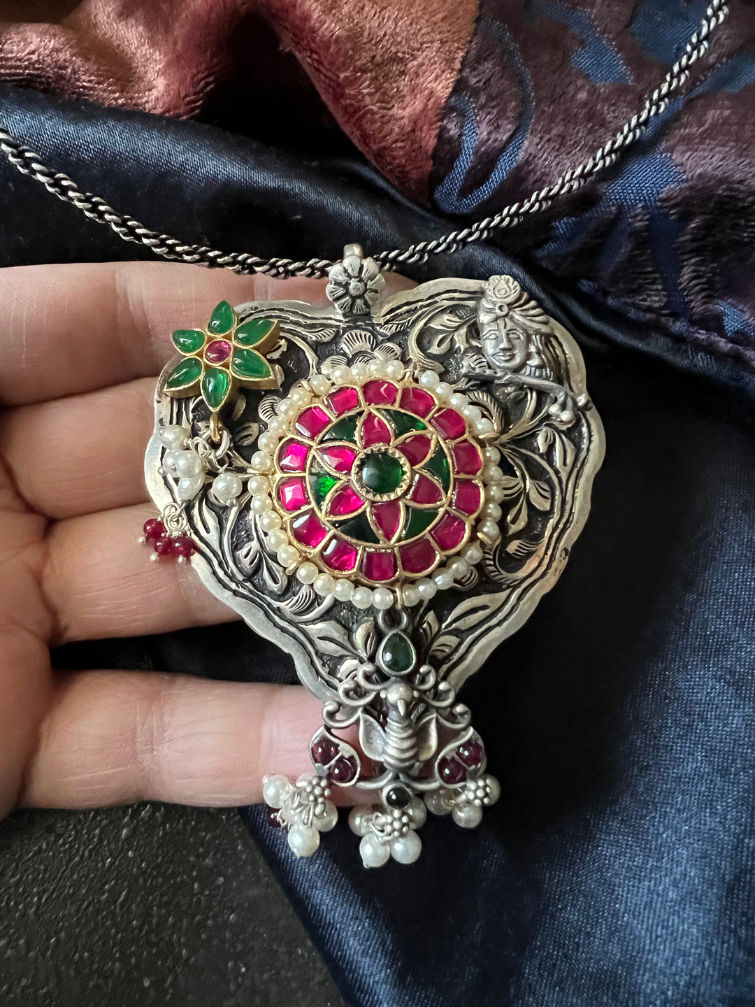 Pure 925 Silver Hasli Necklace