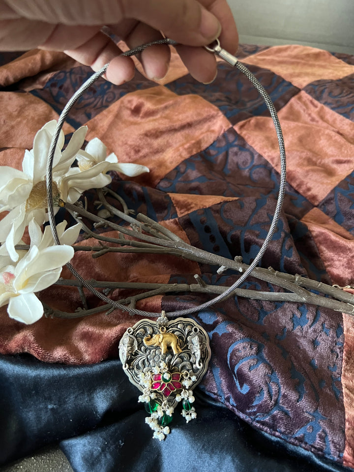 Pure 925 Silver Hasli Necklace