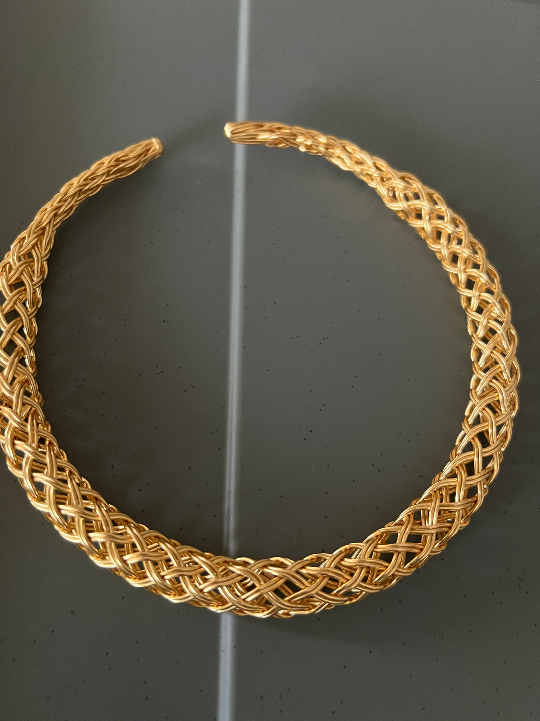 Statement Golden Textured Hasli Necklace
