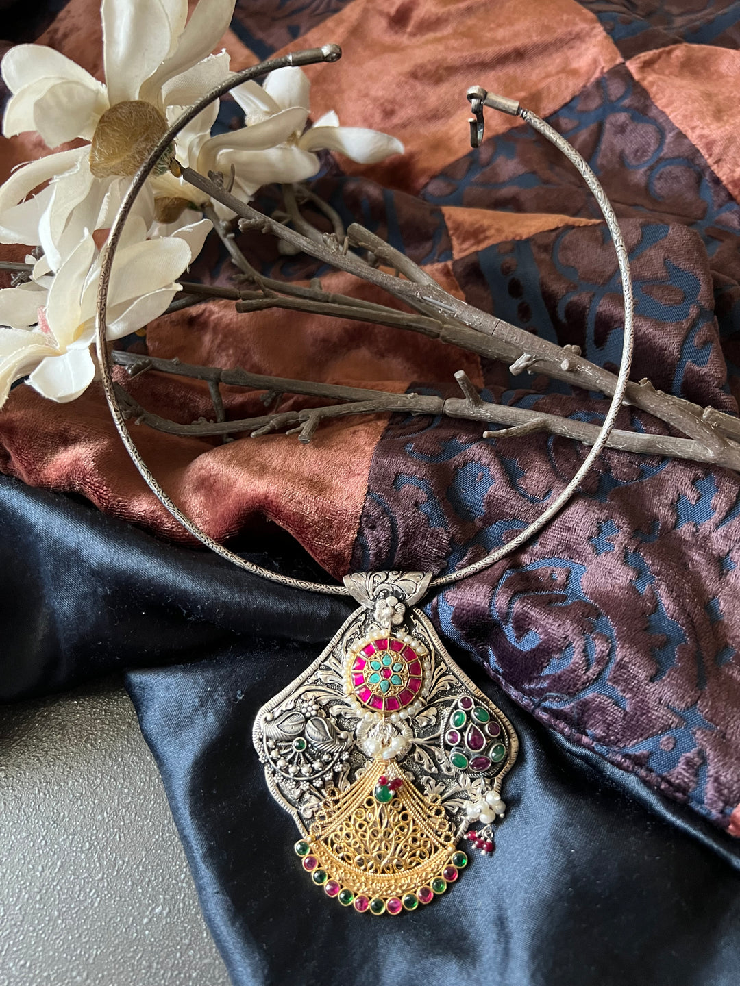 Pure 925 Silver Hasli Necklace