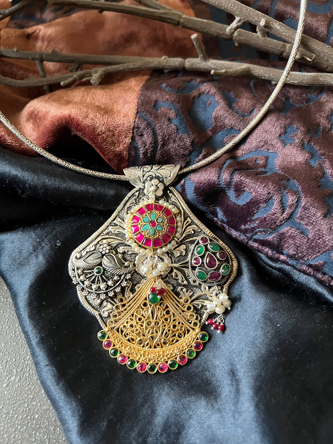 Pure 925 Silver Hasli Necklace