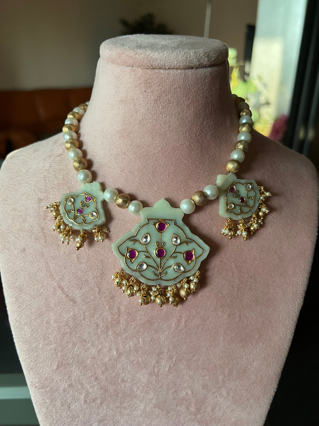 Tripple Pendant Hasli Necklace Set - Unmatched Quality and Style