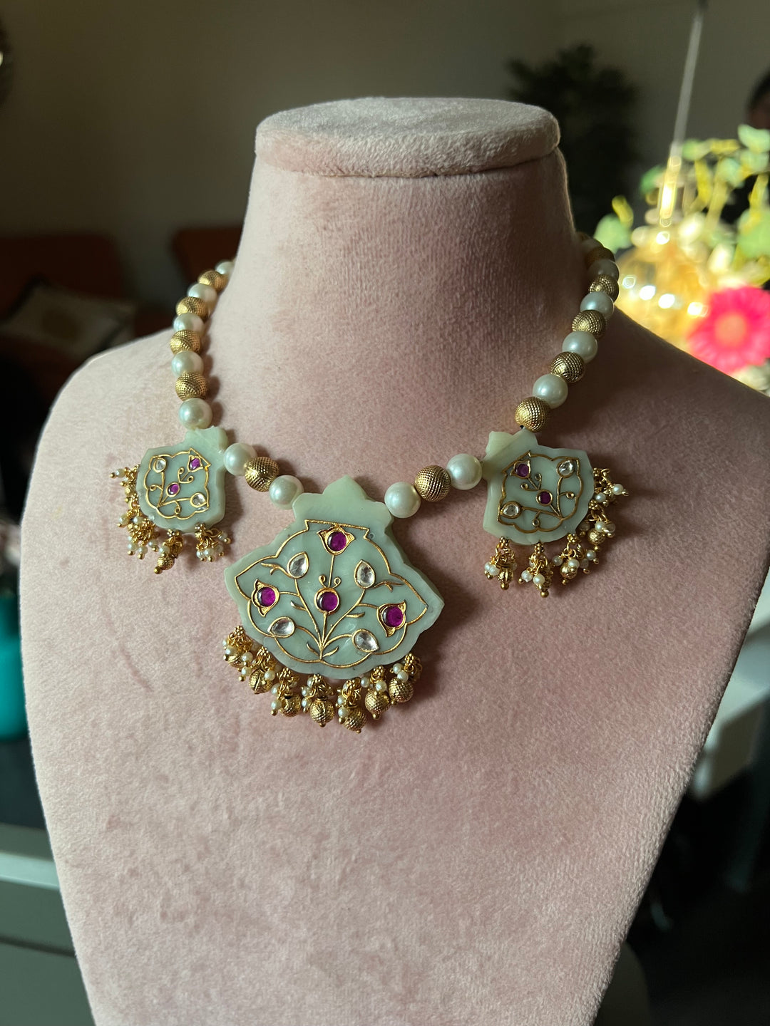 Tripple Pendant Hasli Necklace Set - Unmatched Quality and Style