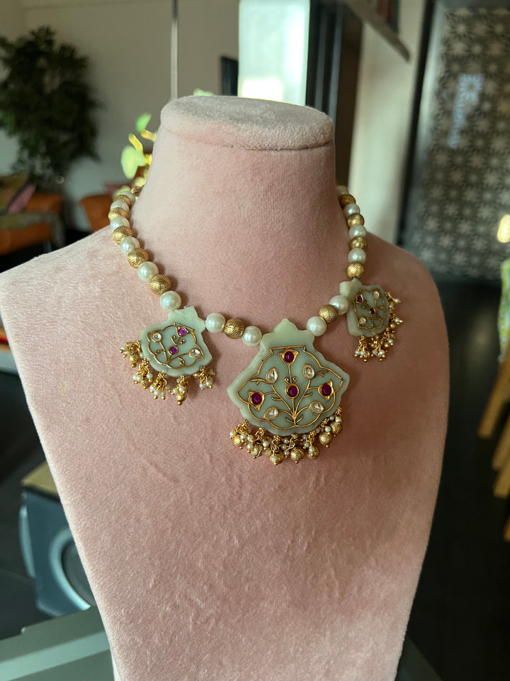 Tripple Pendant Hasli Necklace Set - Unmatched Quality and Style