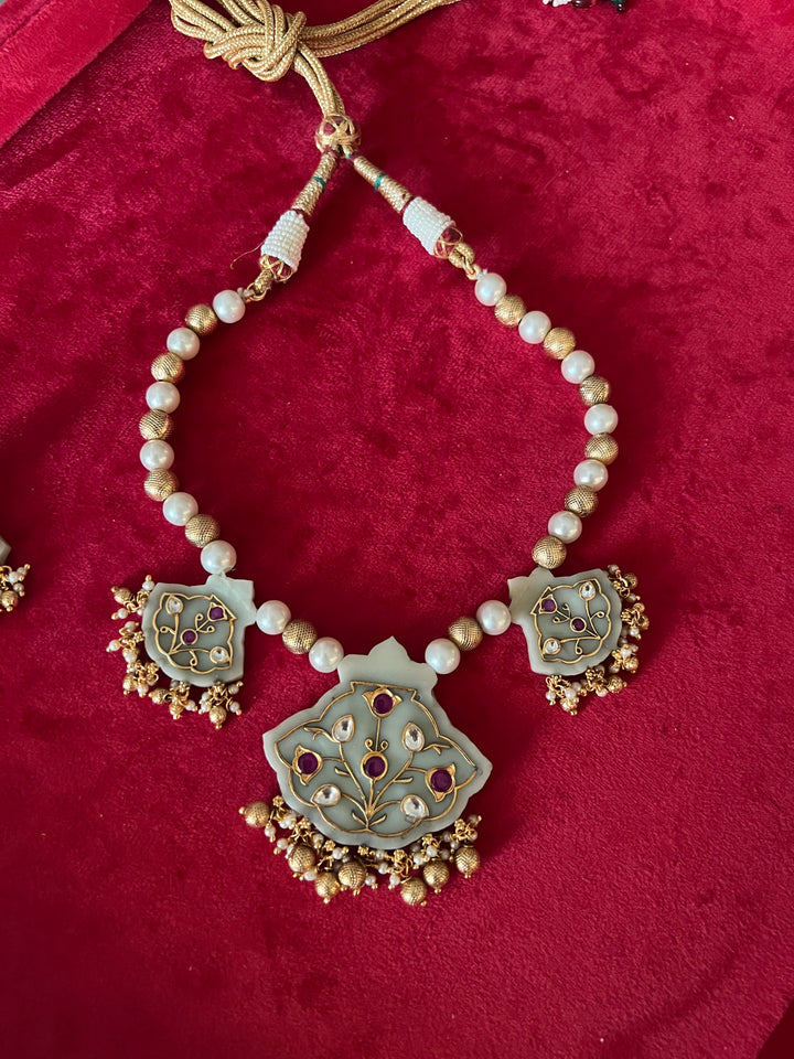 Tripple Pendant Hasli Necklace Set - Unmatched Quality and Style