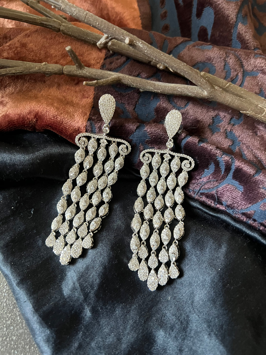 Victorian Faux Diamond Earrings